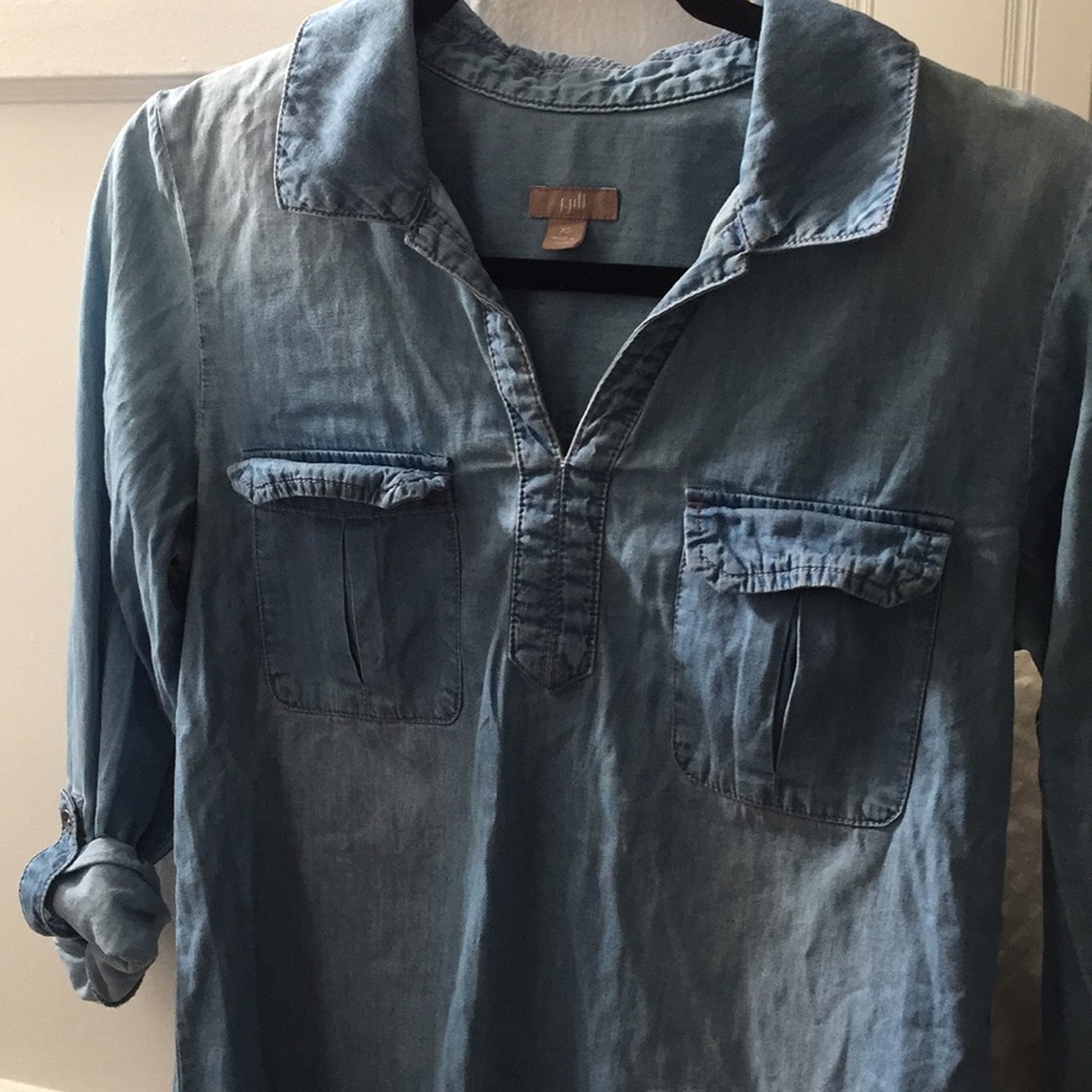 J.Jill denim blouse.